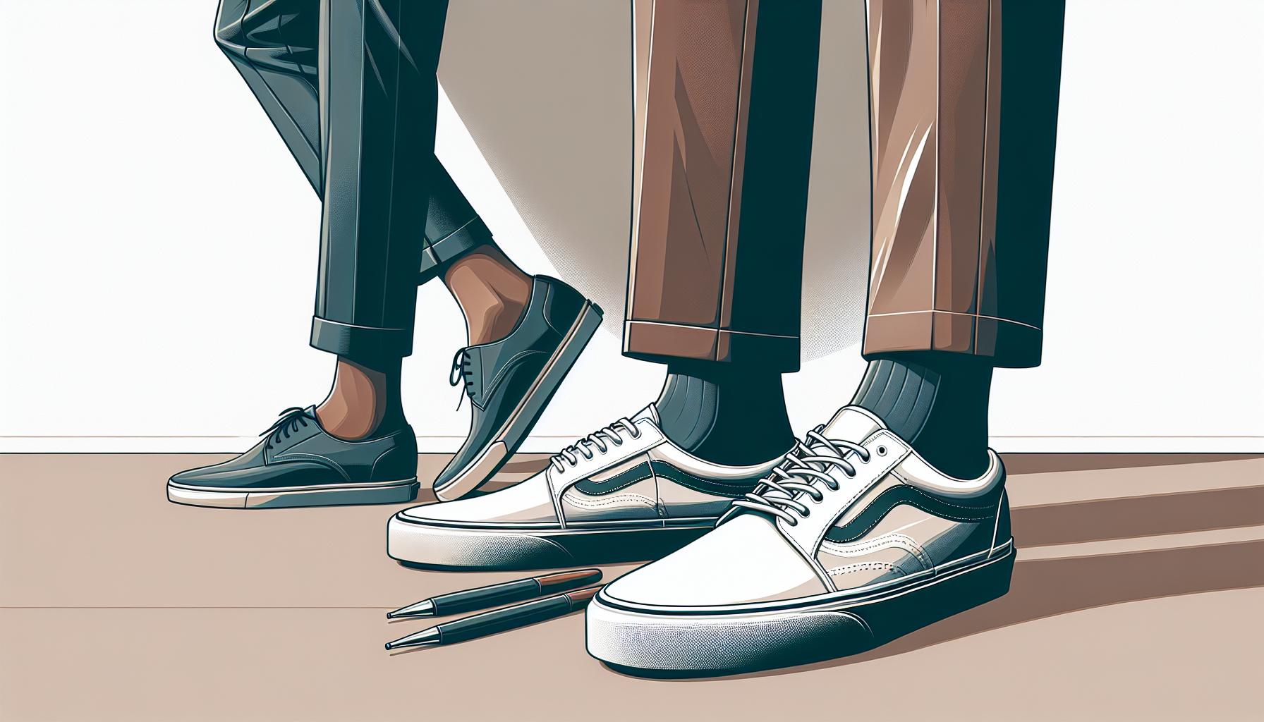 Illustrative example of vans work shoes