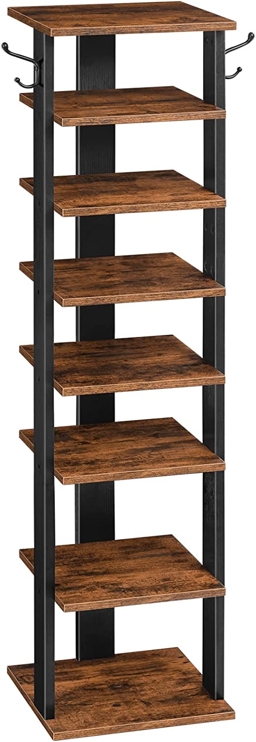 Illustrative example of vertical shoe rack