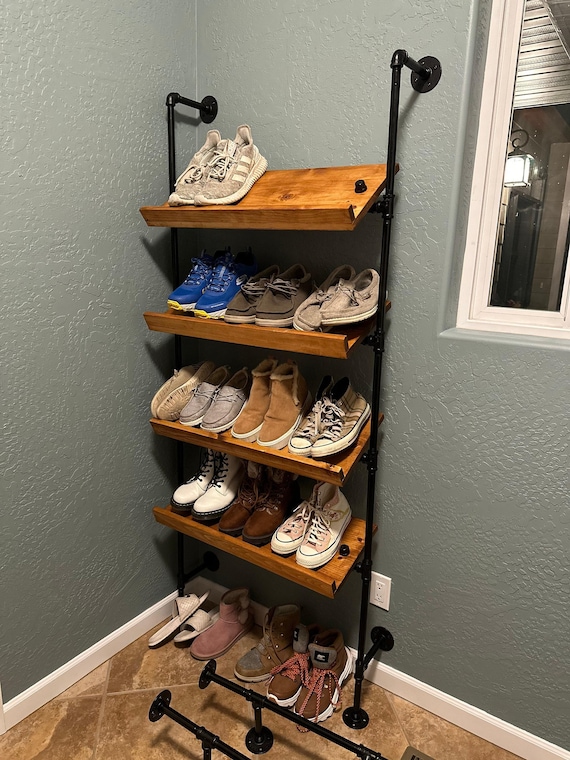 Illustrative example of wall shoe rack
