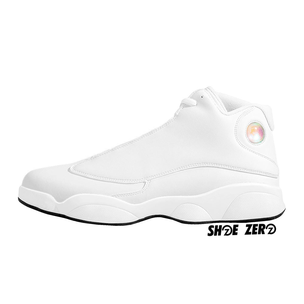Illustrative example of white basketball shoes