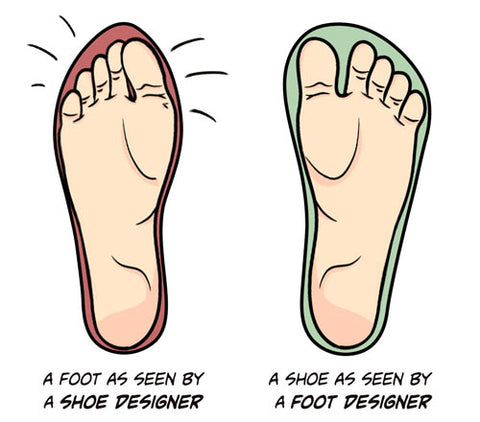 Illustrative example of wide toe shoes
