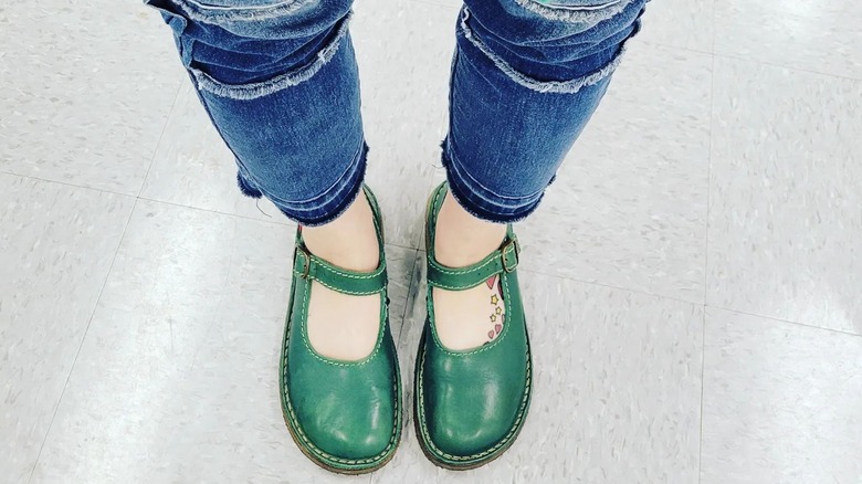 Illustrative example of womens mary jane shoes