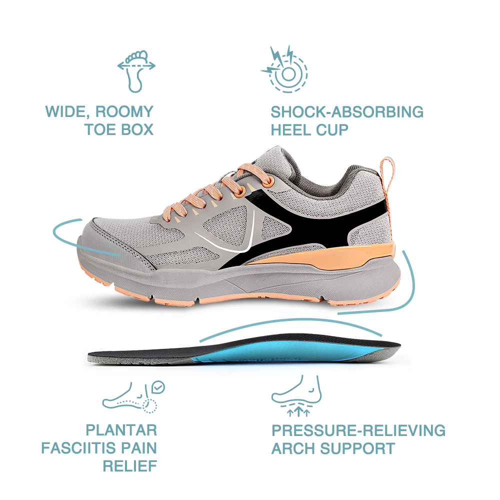 Illustrative example of womens shoes with arch support