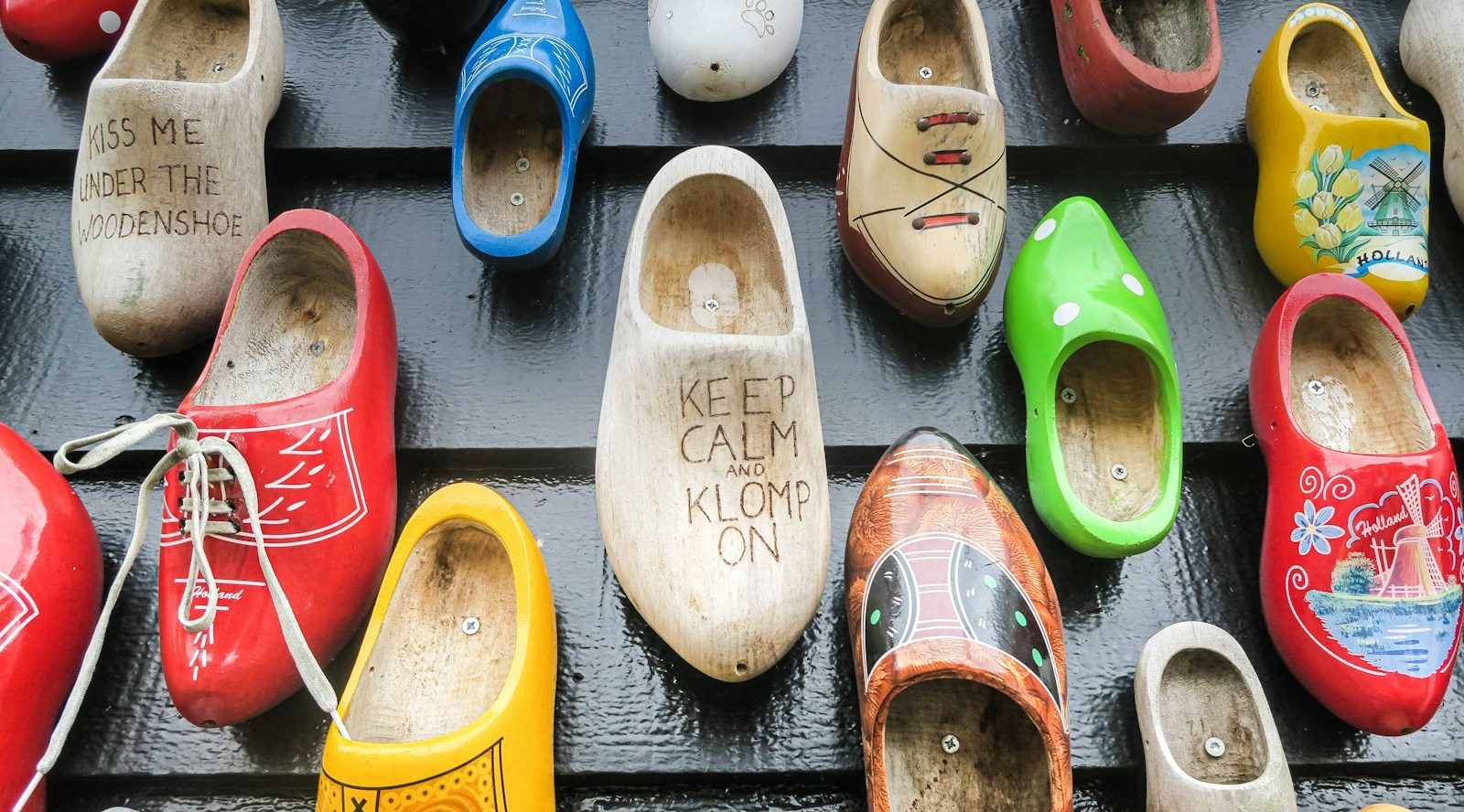 Illustrative example of wooden shoes