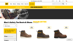 Cat Footwear - Men's Safety Toe Work Boots & Shoes