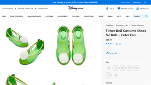 Disney - Tinker Bell Costume Shoes for Kids