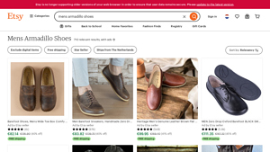 Etsy - Men's Armadillo Shoes