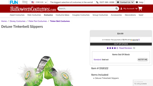 Halloweencostumes.com - Deluxe Tinkerbell Shoes