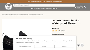On - Women's Cloud 5 Waterproof Shoes