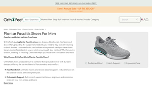 Orthofeet - Plantar Fasciitis Shoes for Men