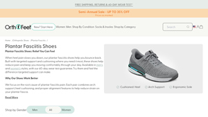 Orthofeet - Plantar Fasciitis Shoes