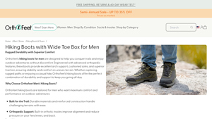 Orthofeet - Hiking Boots with Wide Toe Box
