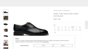 Proxon - Steel Toe Executive Shoe CEO Black
