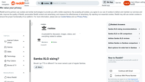 Samba XLG - Sizing Recommendations