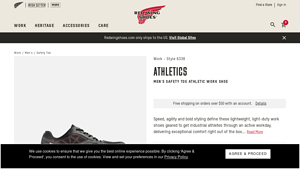Red Wing - Athletics 6338 Men's Safety Toe Athletic Work Shoe