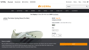 Sierra - Adidas Indoor Cycling Shoes for Men