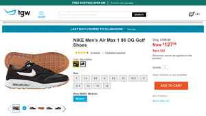 NIKE - Men's Air Max 1 86 OG Golf Shoes