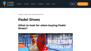 The Padel School - Key Characteristics of Padel Shoes