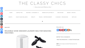 Two Classy Chics - Reusable Shoe Sneaker Laundry Bag