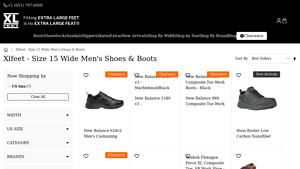 XL Feet - Wide Size Footwear
