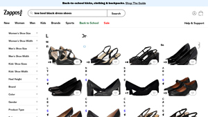 Zappos - Low Heel Black Dress Shoes